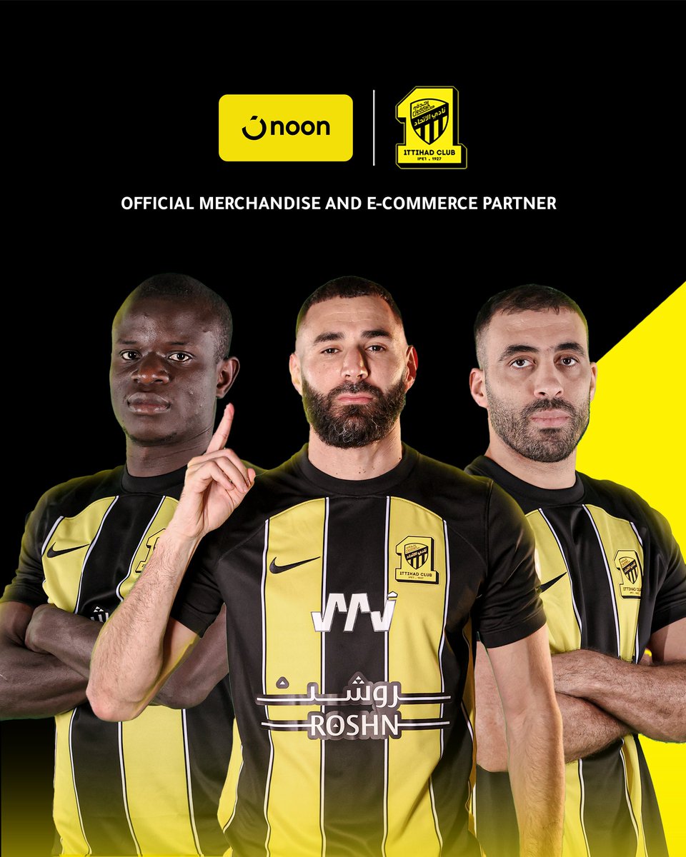 In the clubs commitment to offering fans the best possible retail experience, Ittihad club has today signed an exclusive agreement with @Noon, marking the commencement of a collaboration in e-commerce and merchandise restablishing an iconic partnership between both club and