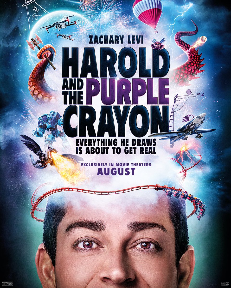 Believe in the power of imagination. #HaroldandthePurpleCrayon comes to Regal August 2.