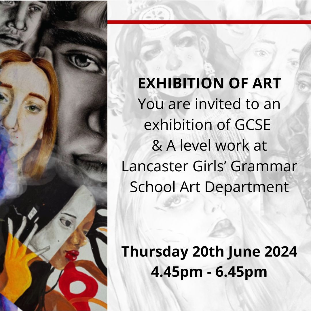 Our art department is hosting an exhibition of our amazingly talented GCSE and A-Level students' art! All are welcome to attend. Refreshments will be provided (voluntary donations welcome). Enter via Queen Street.
