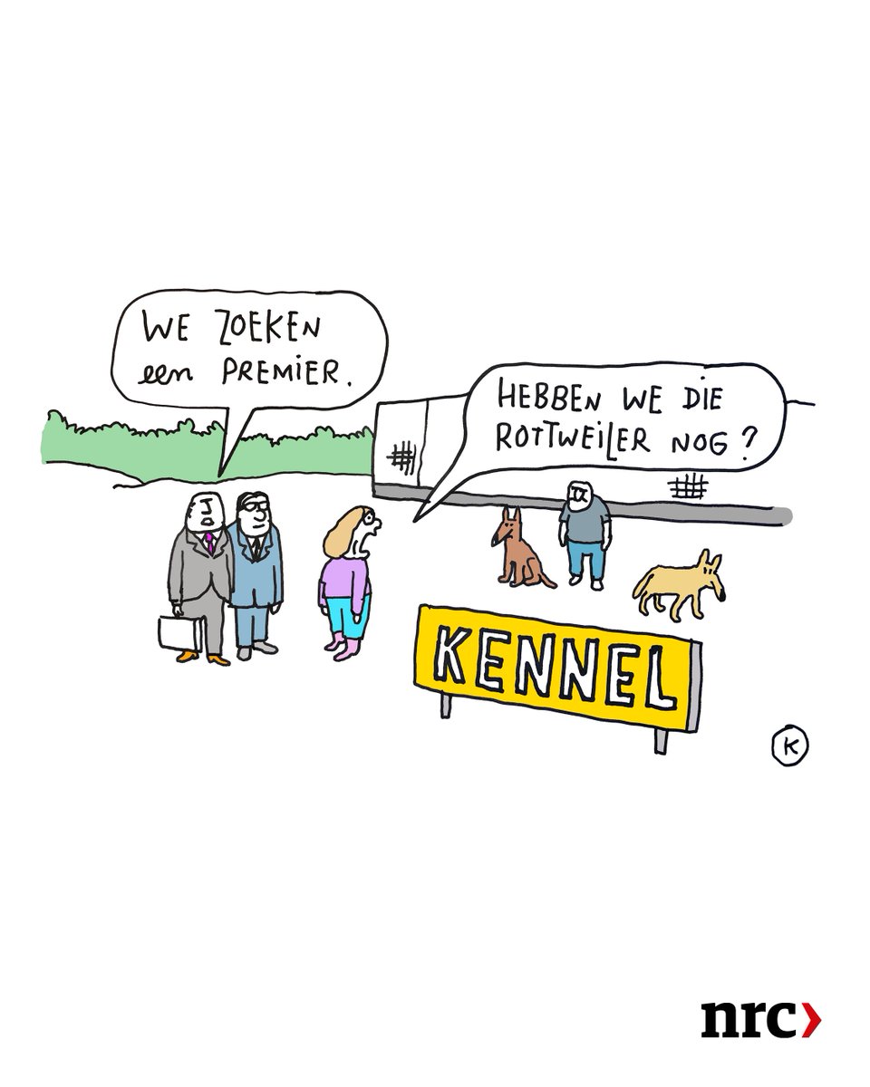 Kamagurka (@LucZeebroek) tekent dagelijks een strip bij de actualiteit voor NRC.