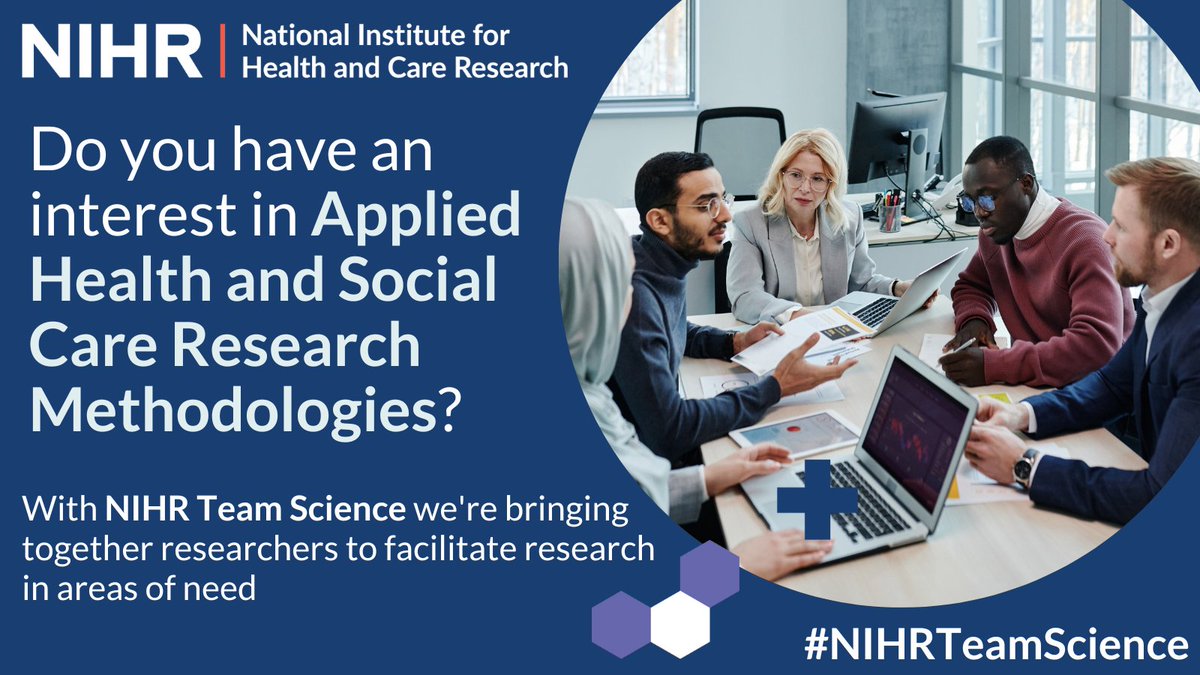Expressions of interest for the #NIHRTeamScience Camp are now open! The camp will bring together researchers with an interest in applied health and social care research methodologies to tackle complex current and emerging health and care challenges. nihr.ac.uk/funding/nihr-t…