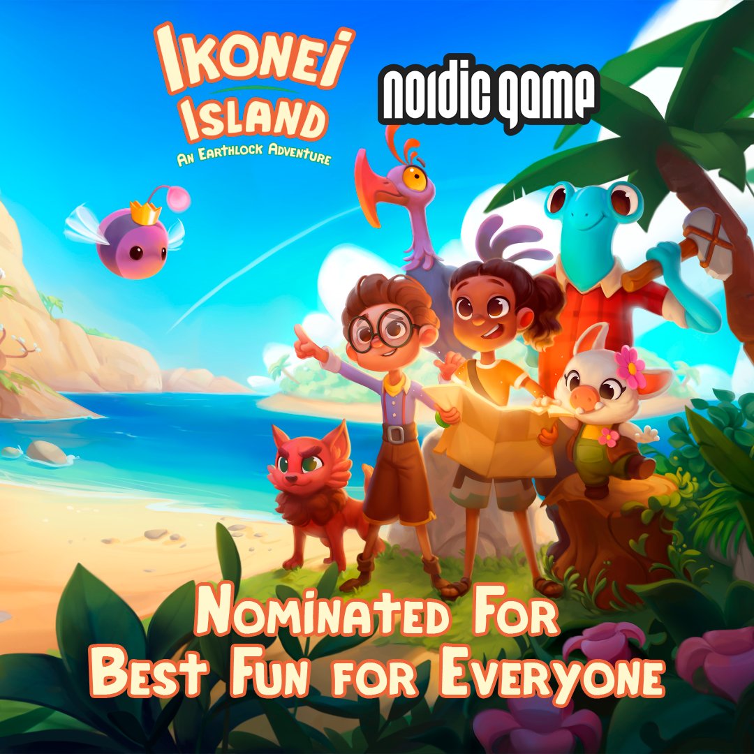 🎉 Exciting news! We've been nominated for the 'Best Fun for Everyone' category in the @NordicGame Awards 2024! 🌟 Thank you for all your support! 🏆 #NordicGame #IkoneiIsland #CozyGaming