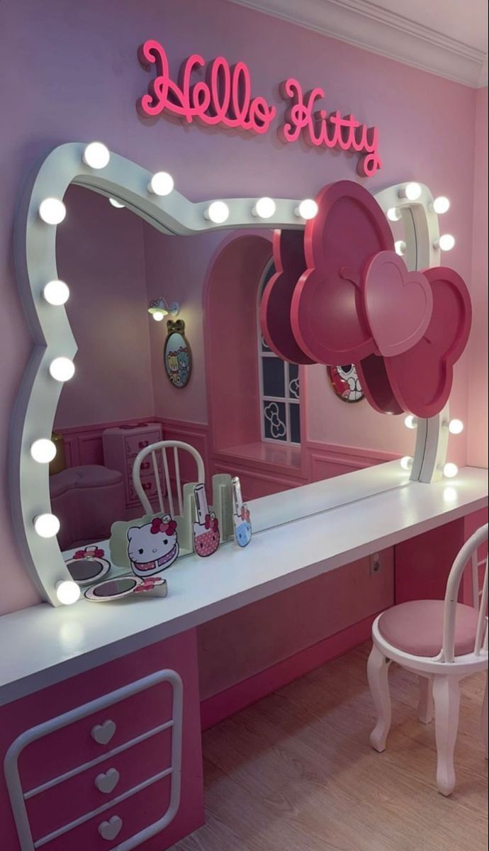 adorabledaiIy's tweet image. Hello Kitty vanity