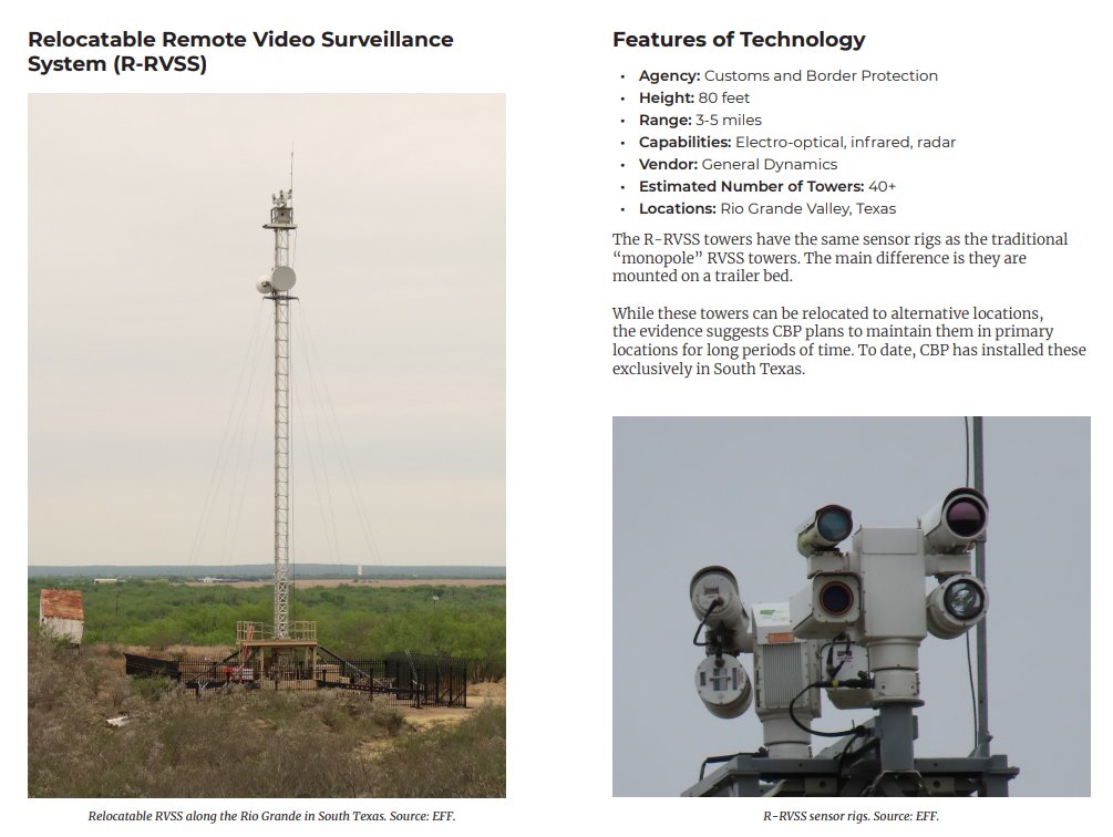 General Dynamics Relocatable Remote Video Surveillance System (RVSS) Towers at the southern border.