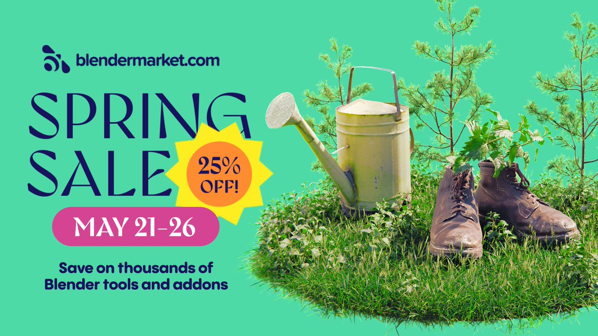 During our Spring Sale, get 25% OFF over 16,000 #Blender3D products! From stunning models to powerful add-ons, now’s the time to enhance your next project. Don’t miss out! blendermarket.com/products?on_sa…