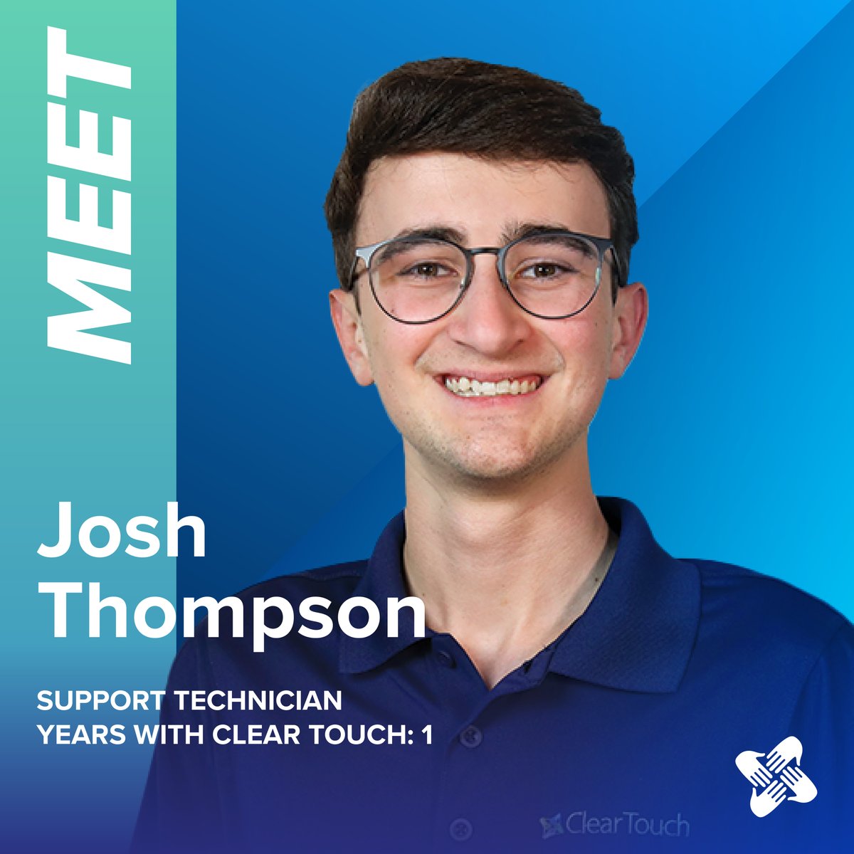 GetClearTouch's tweet image. 𝑴𝒆𝒆𝒕 𝑱𝒐𝒔𝒉, our ticket-tackling Support Technician, keeping our operations streamlined and efficient! 🎟️ With a year of dedicated service, Josh has ensured that every request is handled promptly and effectively. 👨‍💻 #SupportHero #EfficiencyExpert #TeamPlayer
