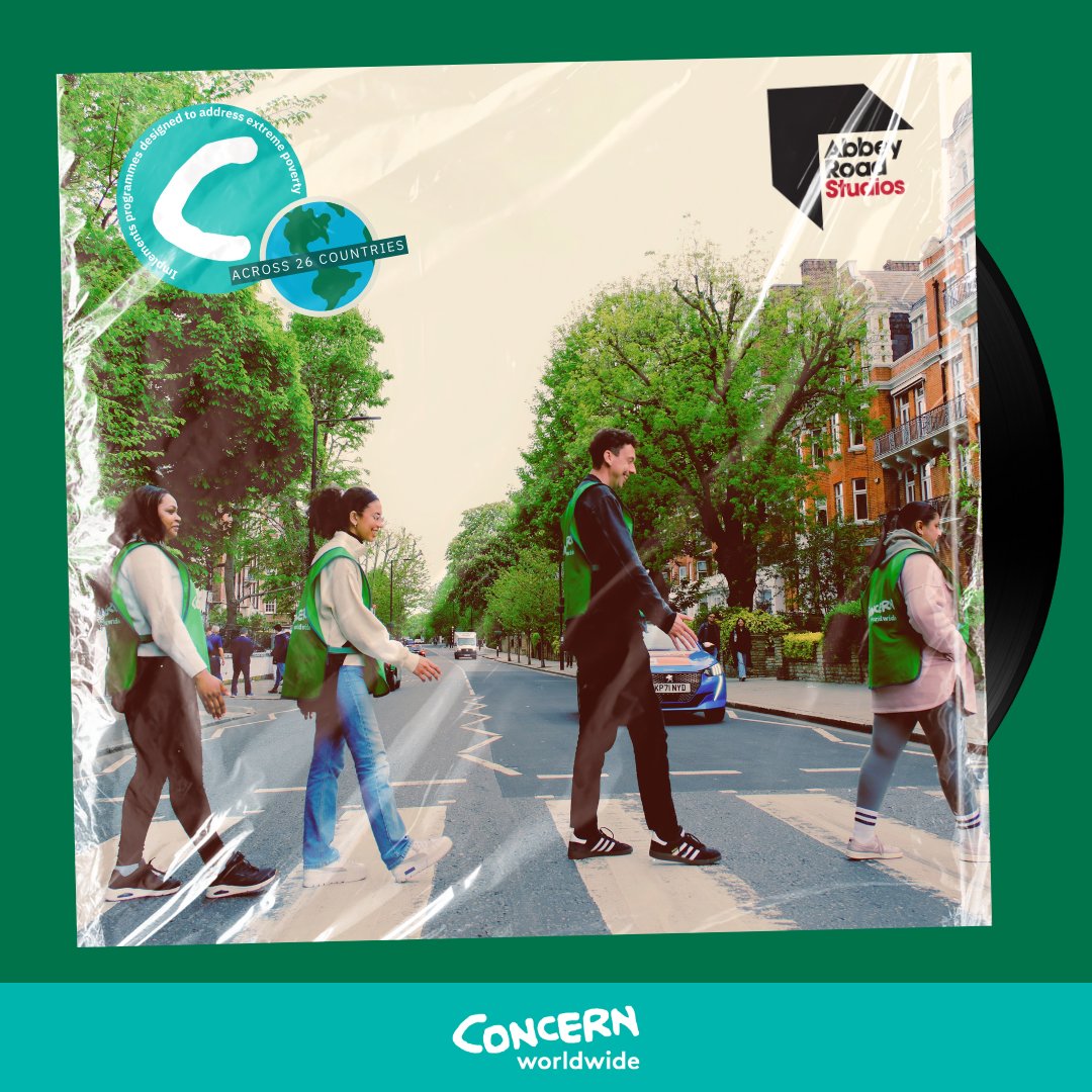 Our amazing fundraisers visited @AbbeyRoad to promote our prize draw to win a limited-edition vinyl by @johnlennon & @yokoono. What do you think of our team's effort at the iconic cover of @thebeatles? YOU can help support Concern’s work by entering now: bit.ly/3UayQrn