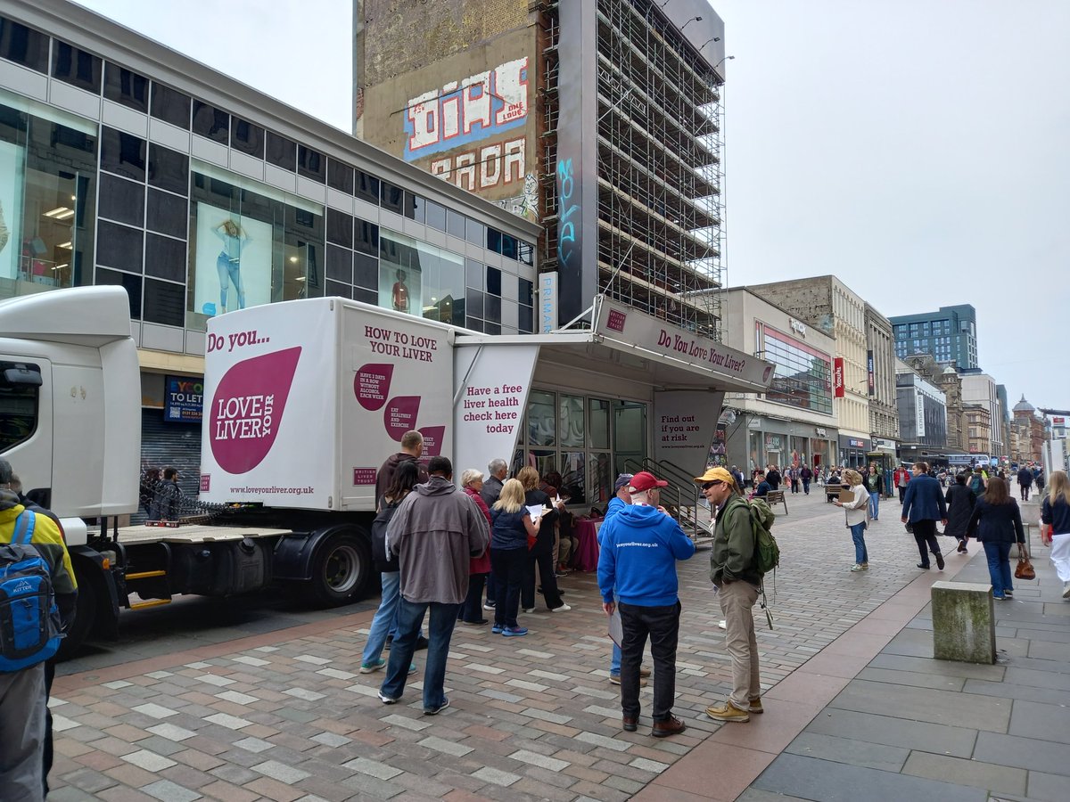 We had a busy, if rainy, day in Glasgow today, where we gave free #LiverHealth scans to 120 people.