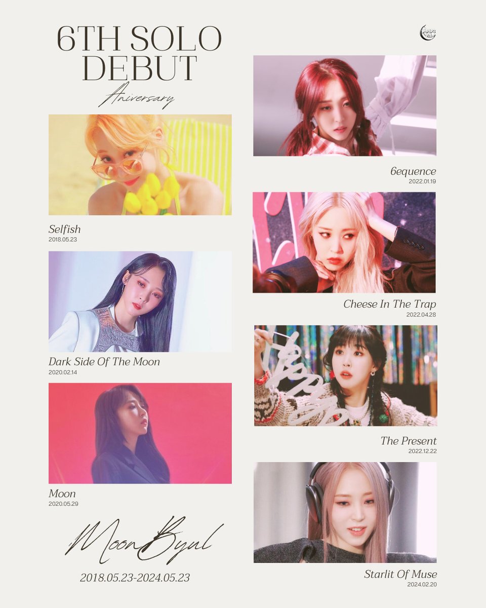MBY92VN's tweet photo. 🌠 MOONBYUL 6TH SOLO DEBUT ANNIVERSARY
2018.05.23 - 2024.05.23

#6yearsWithSoloArtistMoonbyul
#MOONBYUL #문별 https://t.co/Tuzsb7Jrwf