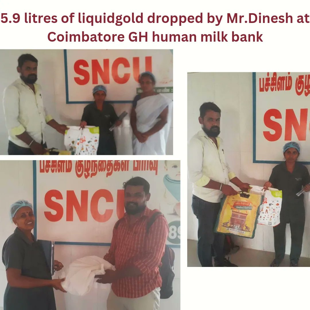 Happy greetings from Coimbatore 🙏

We #amirthamfoundation has successfully dropped #april2024 breastmilk stash containing 139 packets i.e., 26.3 litres dropped at #coimbatore GH #humanmilkbank.