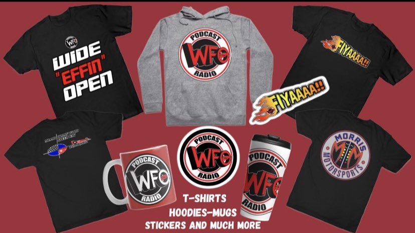 🔴 ☀️Start your day the @WFORadio way! ALL MERCH is ON SALE! Great time to grab some #WFO or Morris Motorsports gear! T-shirts as low as $16💥Mugs, travel mugs, stickers, hoodies it’s ALLLL on sale! #DragRacing #cars #sale #podcast #merch Check it out! teepublic.com/stores/wfo-rad…