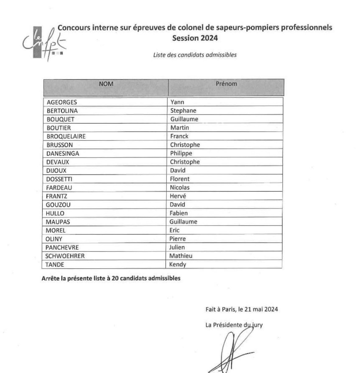 Deux officiers du SIS 972 admissibles au concours de Colonel de Sapeurs-Pompiers Professionnels. 
Félicitations au Lieutenant-Colonel Oliny et au Commandant Tande !