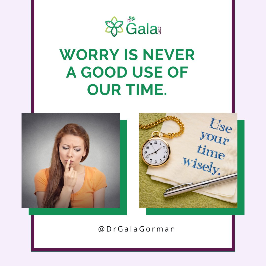 Do you tend to worry about things that are out of your control? If there's nothing for you to do, worrying is only making matters worse Access FREE resources at rcl.ink/FF0nV . #mentalhealthawareness #eustress #motivation #drgalagorman #womenhealthmatters #stressrelief