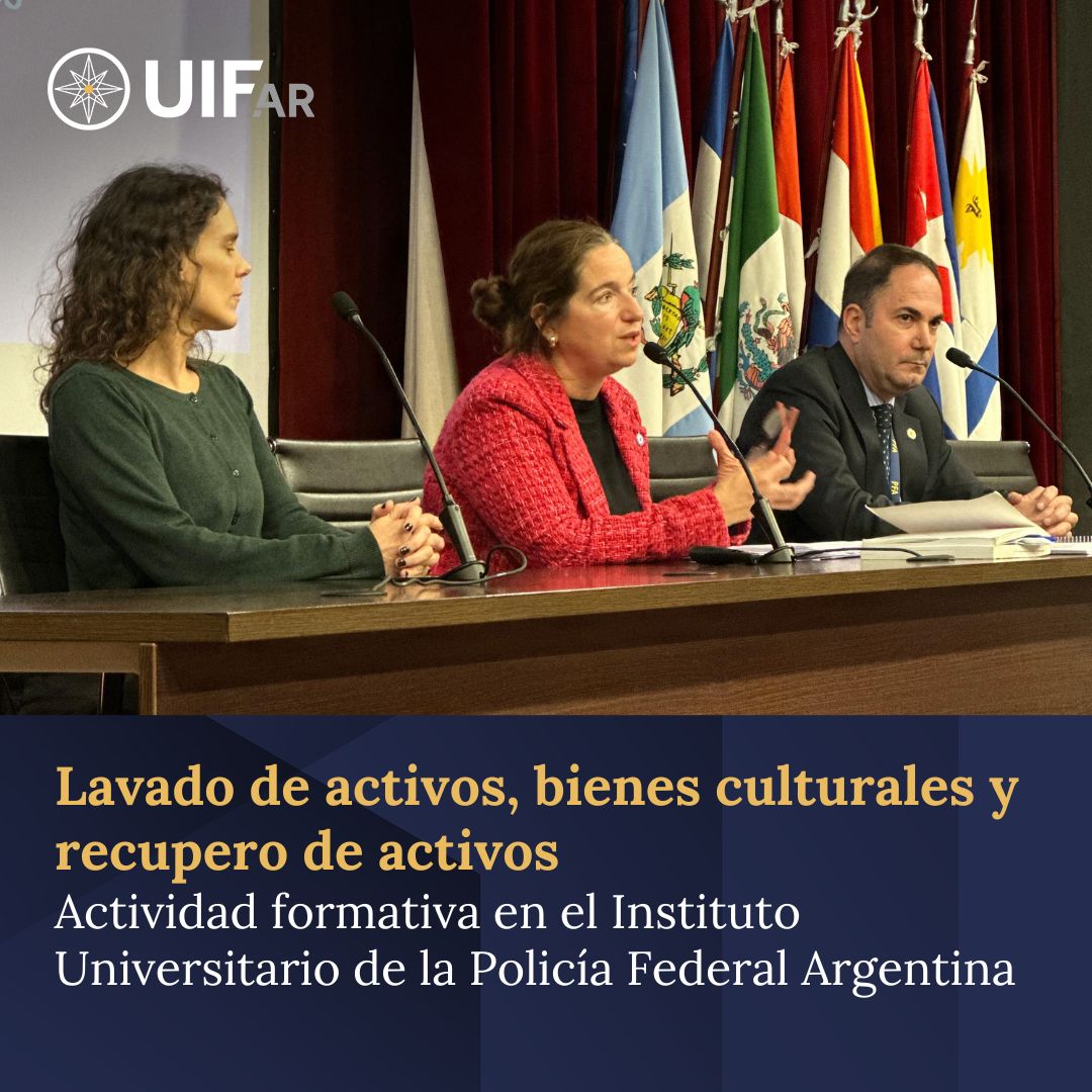 Autoridades de la Dirección de Coordinación Internacional expusieron sobre lavado de activos, bienes culturales y recupero de activos en el Instituto Universitario de la @PFAOficial, en el marco del curso de ascenso de la Escuela Superior de la Policía.