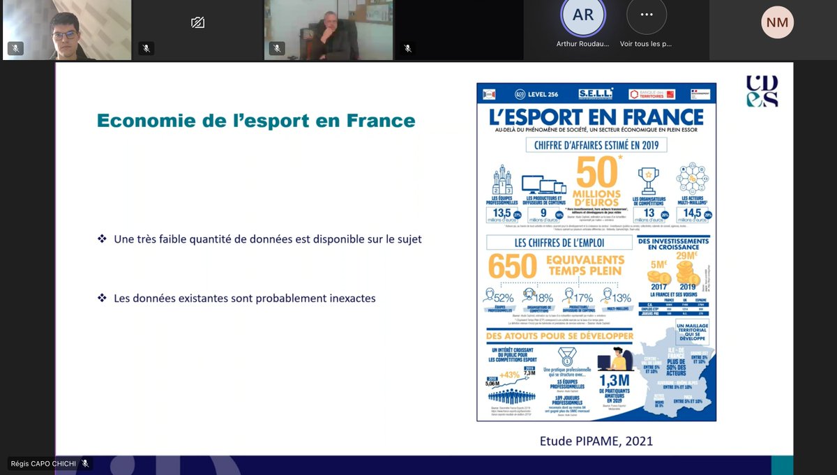 💻L’esport : Call of Duty ➡️France urbaine, en partenariat avec le @grandparissud et le @CDESLimoges , a organisé un webinaire, consacré à la structuration de l’#esport en France et ses enjeux en termes d'attractivité et d'éducation.