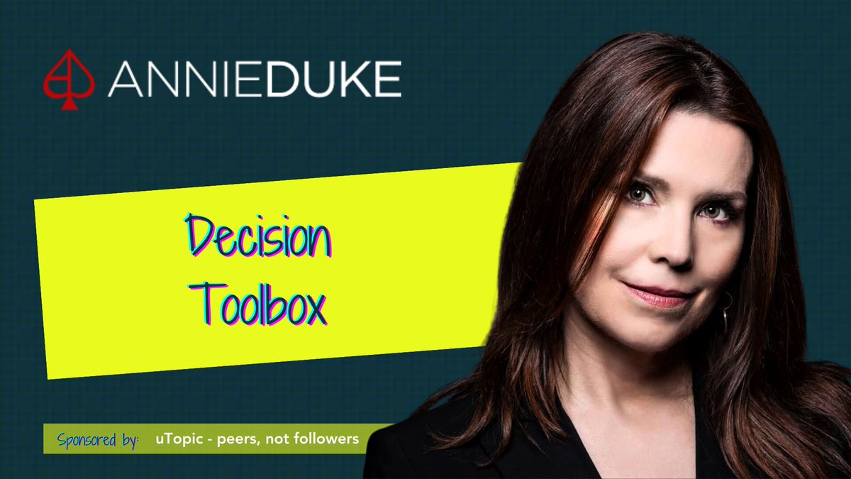 I am a big fan of Annie's (@AnnieDuke) writing and it was an absolute pleasure to sit down and chat with her about decision making and poker. ♣️

🛠️ She is a Special Partner focused on Decision Science at @firstround 

✍️ Annie is a prolific author in the decision making space