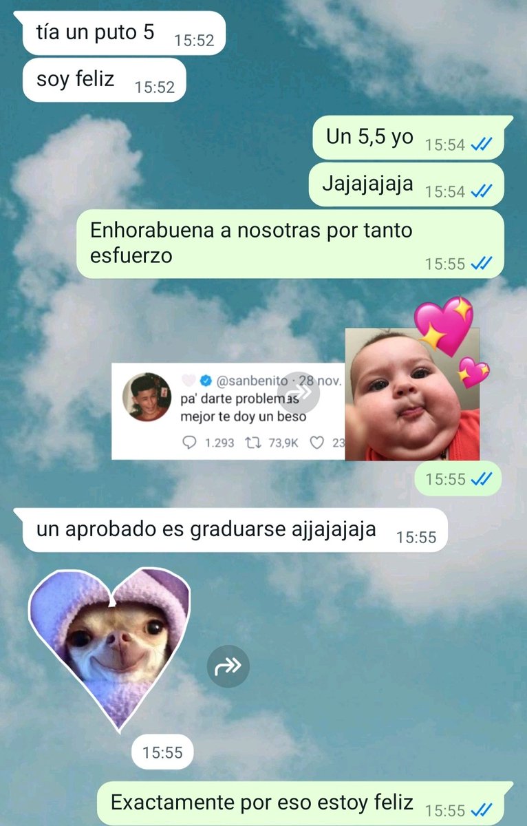 aidamartro's tweet photo. Un 5 en la universidad sabe a victoria y mucha felicidad https://t.co/cpFpKFTKyI