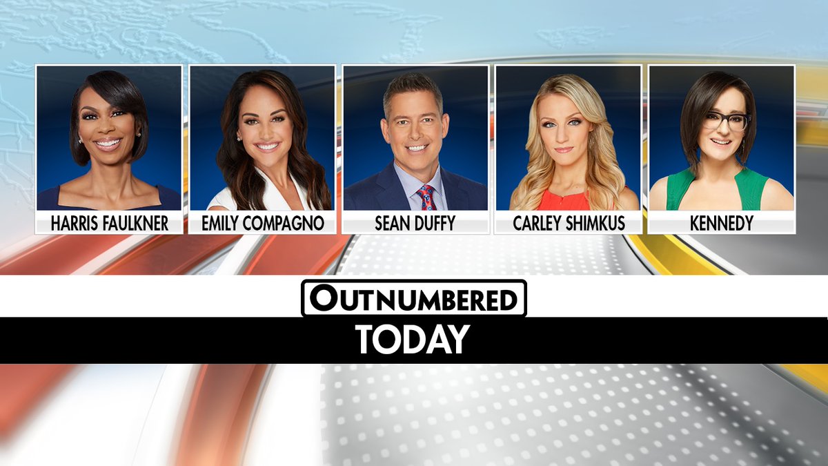 TODAY ON OUTNUMBERED: @HARRISFAULKNER @EmilyCompagno @CarleyShimkus @KennedyNation & @SeanDuffyWI! #Outnumbered #FoxNews