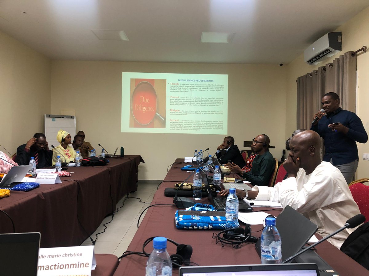 ACCA&@ActionMines organised the 2nd #MHREDD workshop for West& Central Africa regions in #Conakry with members, community reps from over 7 countries, @Onudhguinee& @giz_sierraleone to discuss the EU #CS3D frameworks and its implications on Africa