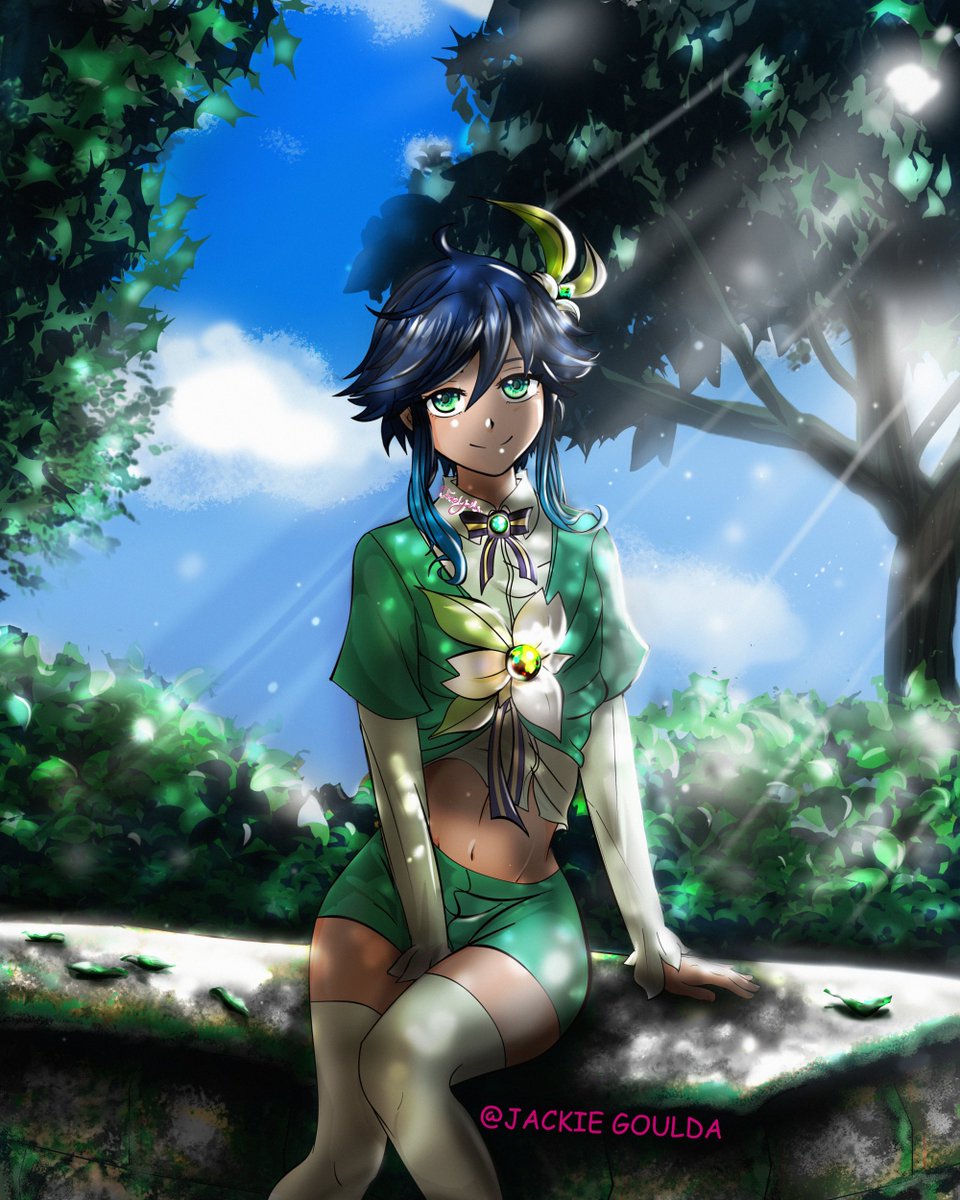 Finally!! Finished!!
 It was already ready few's days ago… But this damn anxiety made me hesitate 😅Venti!
-----

❤（っ＾▿＾）

 ----
✨ still looking for #artmoots✨
(っ◔◡◔᷅)っc(◕◡◕᷅c)

#Venti #ウェンティ #原神写真部 #GenshinImpact  #原神 #artmoot #arttwt #Genshin