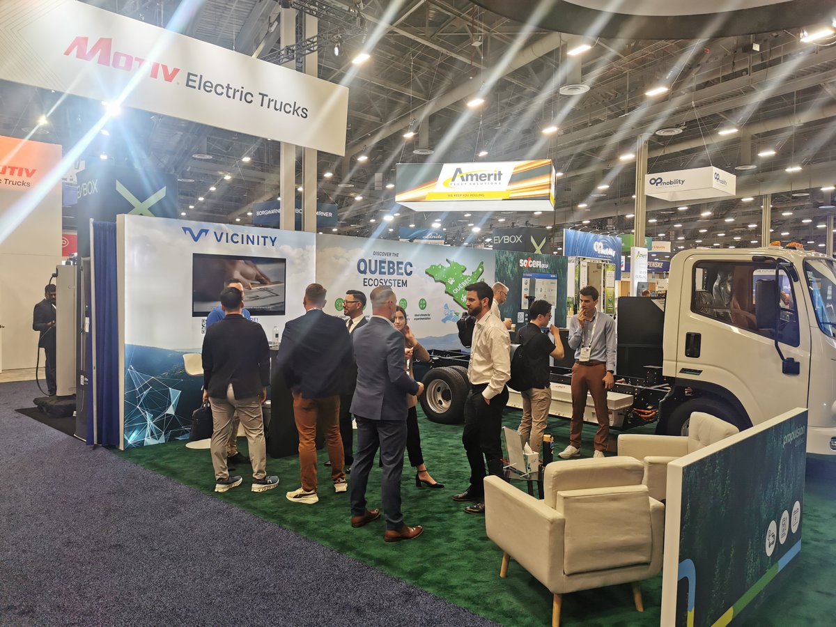 Another great day showcasing the VMC 1200 Class 3 Electric Truck at the @ACTExpo in Las Vegas🌍🚛 ⚡ 

NASDAQ: $VEV | TSX-V: $VMC

#ACTexpo #ACTexpo2024 #LasVegas #EV #ElectricTruck #Transportation  #SustainableTransport  #ElectricVehicles #FleetSustainability