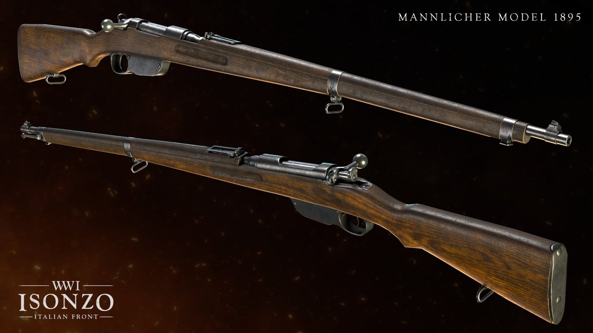 WW1GameSeries's tweet image. The Steyr-Mannlicher M95 had an unusual straight-pull bolt action: the user would pull it back then push it straight forward again, saving two motions and giving 20-25 shots per minute. 

Austro-Hungarian soldiers nicknamed it the ‘Ruck-Zuck’ rifle (‘back &amp;amp; forth’).

#WW1 #Isonzo