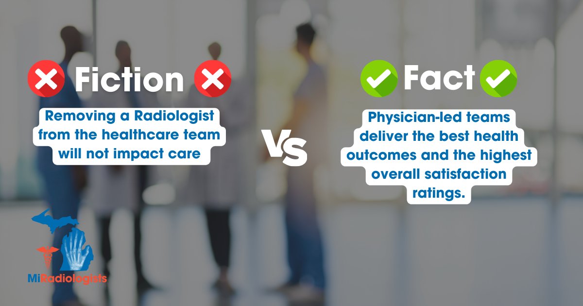 Studies reveal that patients rate physicians higher in overall provider satisfaction than non-physicisian practioners. Learn more: miradiologists.com/issues 

#PhysicianLedCare #HealthcareTeams