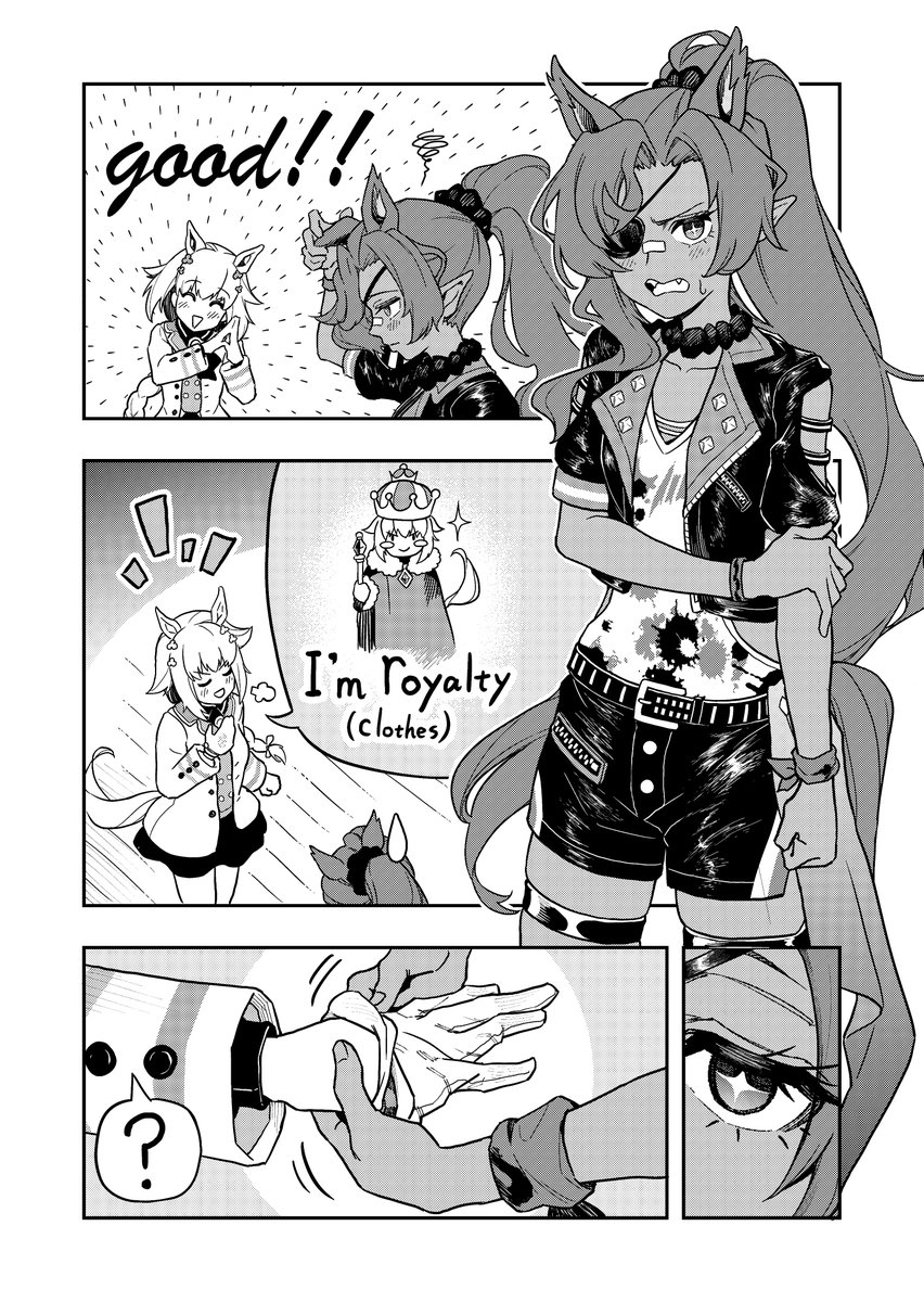 ウマ娘の衣装を着せて欲しいとのことで、この二人の性格的にシャカファイが似合うかなと思いチョイスしました!リクエストありがとうございました!! #Skeb #FOX絵 