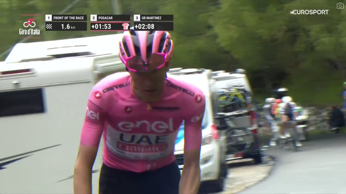 Pogi zone 2 training too fast for the rest.
#GirodItalia