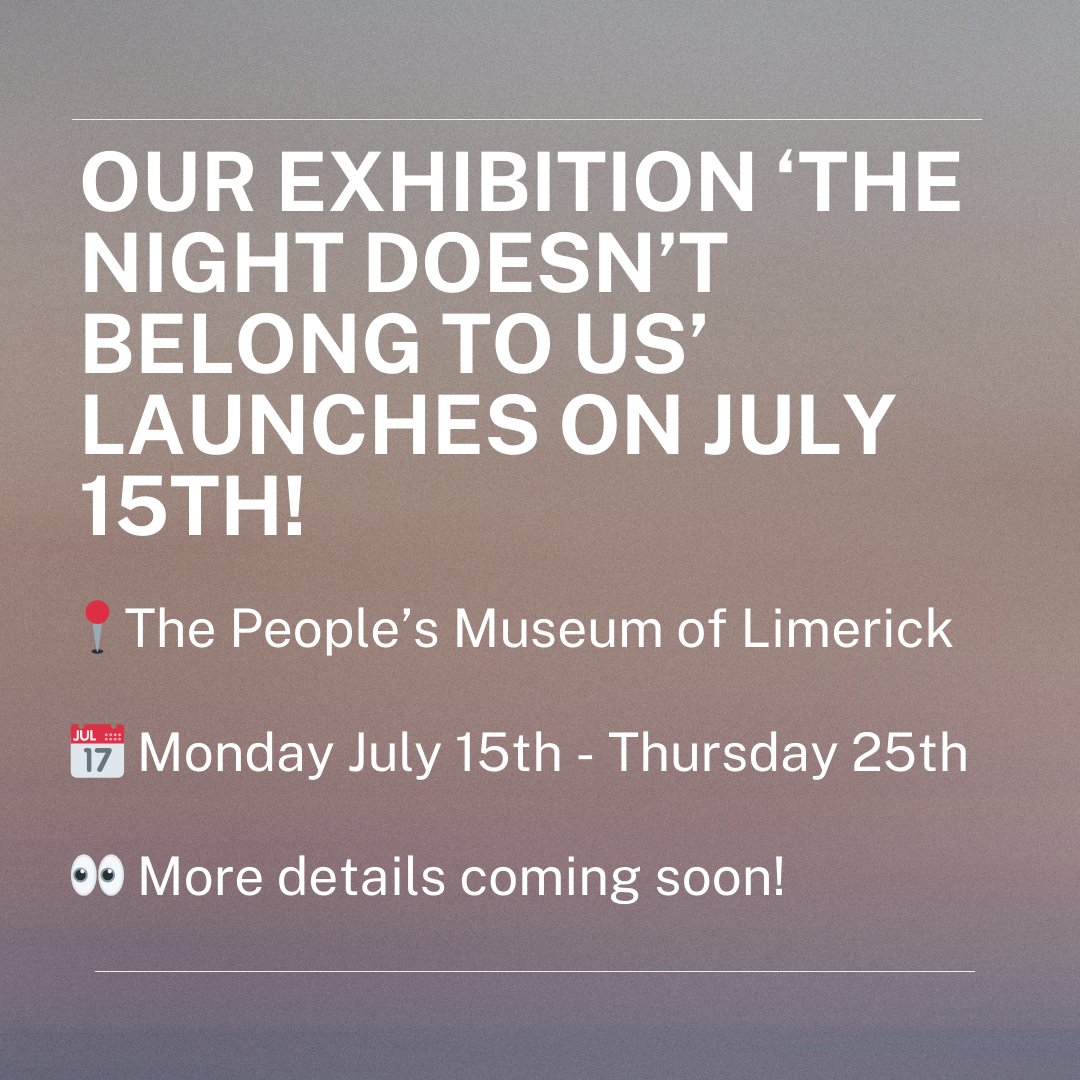 eilis_walsh's tweet photo. Working on another phase of our exhibition, which opens in @PeoplesMuseumLK on Monday July 15th!

👋🏼Share your experience of safety for an online visual piece!

Women from or living in Limerick city we'd love to hear from you (will take 5 mins max):
https://t.co/YwDOyMzp8Y https://t.co/lJBOjI7dxo