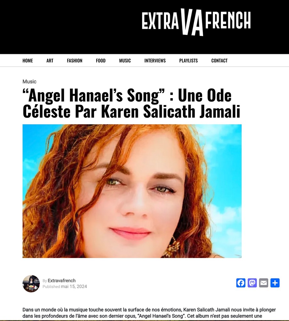 More beautiful review are coming in about my new Album Angel Hanaels Song
 -Read here 
extravafrench.com/2024/05/15/ang…

Listen to Angel Hanaels Song here: open.spotify.com/album/5xLjK4jL…

Thank you 🙏❤️

#review #album #new #music #piano #classicalmusic #karenSalicathjamali