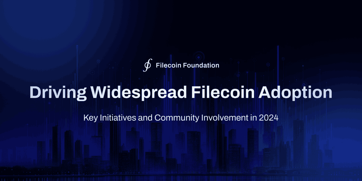 Filecoin's tweet photo. Explore how #Filecoin is leading the charge in decentralized storage and driving widespread adoption in 2024! 🌐

In their latest article, the @FilFoundation highlights key initiatives and community involvement essential for growth, including:
1️⃣ Growing the client pipeline
2️⃣ Increasing on-chain activity
3️⃣ Demonstrating value over centralized storage

Plus, discover seven ways YOU can get involved in the Filecoin ecosystem and be part of the data revolution!

Full article here: https://t.co/ioCFIpV6bY
