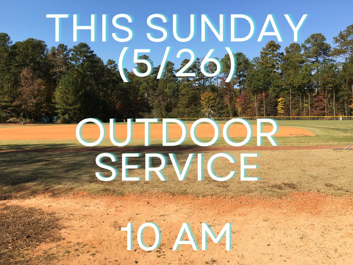 Join us this Sunday at 10 am on the ball field for an outdoor worship service! No childcare will be available. Remember to bring something to sit on. Head over to idcraleigh.com and click the banner at the top of the homepage for the worship guide.
