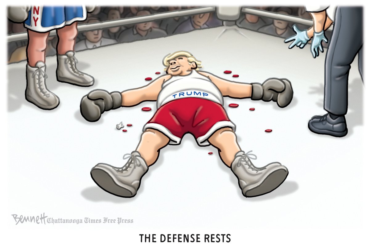 @TomFitton Utter nonsense. Trump is guilty as charged. They presented no defense. Zip. Costello ended up testifying for the prosecution. In your zeal to see Trump exonerated, you neglected to realize the court of MAGA lies is not gonna fly in a real court. He could have testified. Fun.