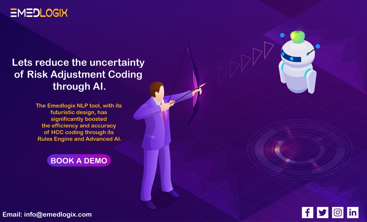 emedlogix's tweet image. Revolutionize your HCC coding with Emedlogix's cutting-edge NLP tool!
Achieve 98% first pass accuracy and process pages in under 0.36 seconds.
Contact us today on info@emedlogix.com
#generativeAI #MedicareAdvantage #riskadjustmentcoding #riskadjustment