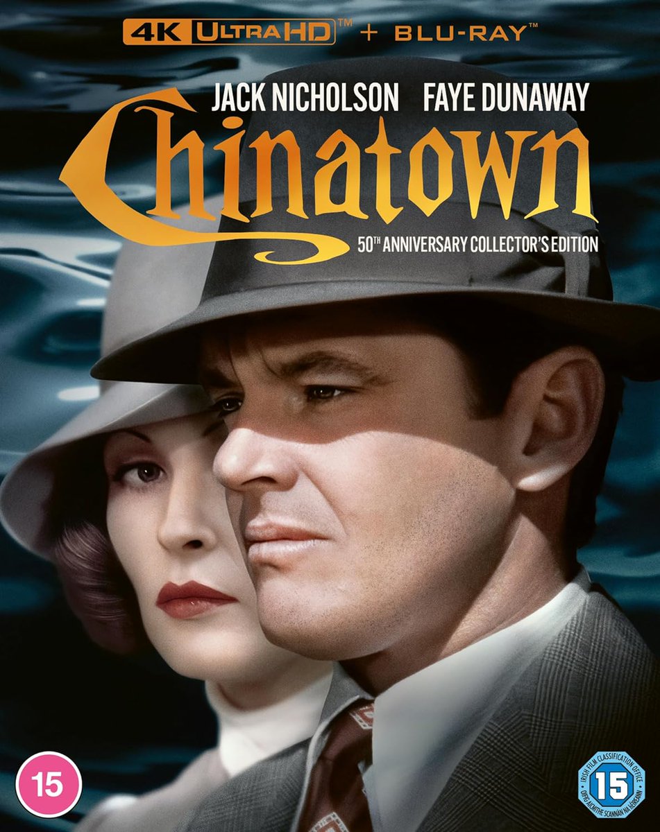 Chinatown 50th Anniversary Collector’s Edition is heading our way. Details here bit.ly/4ayU6gB #Chinatown #4K #film #JackNicholson #FayeDunaway #bluray