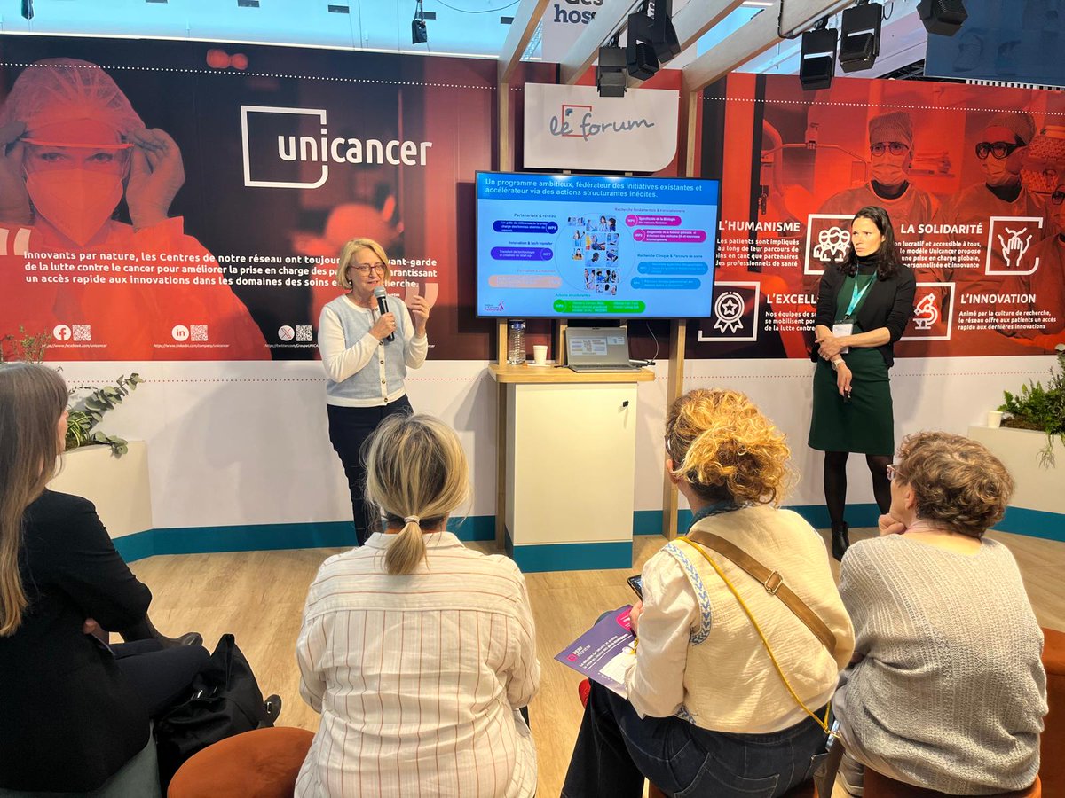 #SantExpo | Quand l'intelligence artificielle se met au service du diagnostic : mise en lumière du potentiel de l'#IA au sein des établissements de santé avec le Pr @AVincentSalomon, directrice de l'IHU Institut des Cancers des Femmes et Jessica Leygues, Secrétaire Générale.