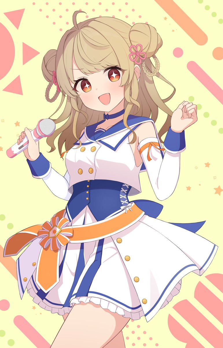 葉月らいむ先生 (<a href="/hazuki_lime/">葉月らいむ</a>)にskeb依頼をさせてもらい朝陽にいなちゃんを描いていただきました！✨
か、可愛い！！アイドル衣装もめちゃくちゃ似合ってて嬉しいです！♪
素敵なイラストありがとうございました！！ 
#にいなあーと