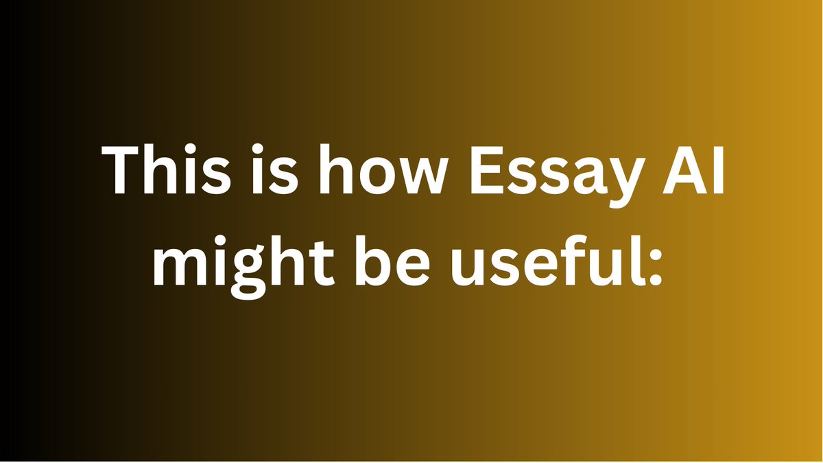 _EssayAI_'s tweet image. This is how Essay AI might be useful: 
 
1. Improve your English writing. 
2. Shorter writing sessions. 
3. Regulate your feelings and time. 
 
Don't only get by. With Essay AI, evolve.