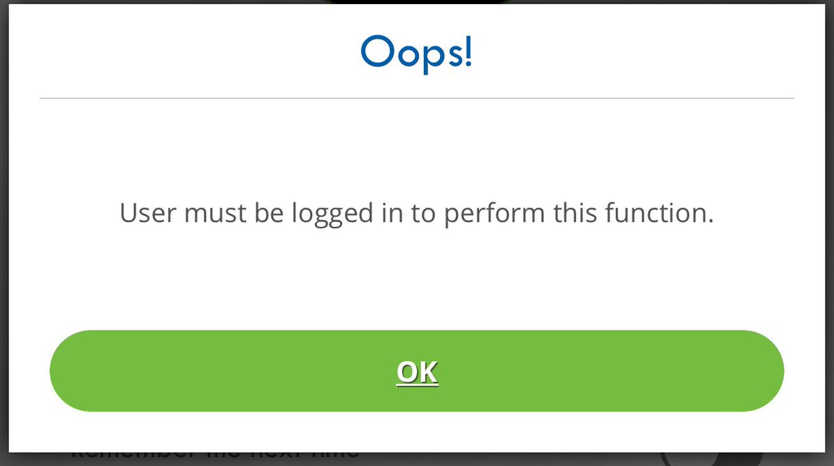 Got this error message trying to log in. I must be logged in….to…log in…..???