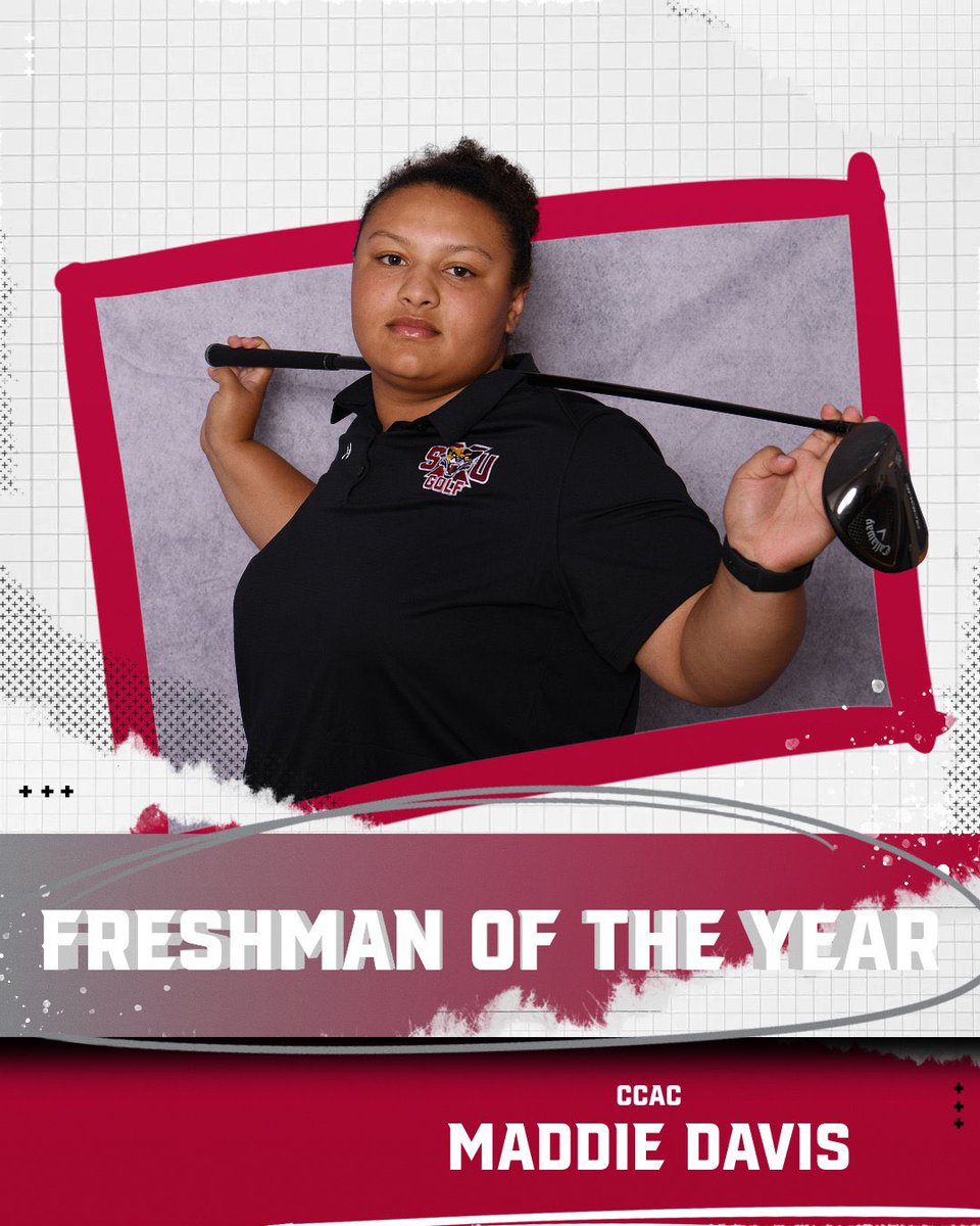 Congrats to Maddie Davis from <a href="/SXU_Golf/">SXU Golf</a> on being named the CCAC Women’s Golf Freshman of the Year! #GoCougs🐾⛳️ #WeAreSXU