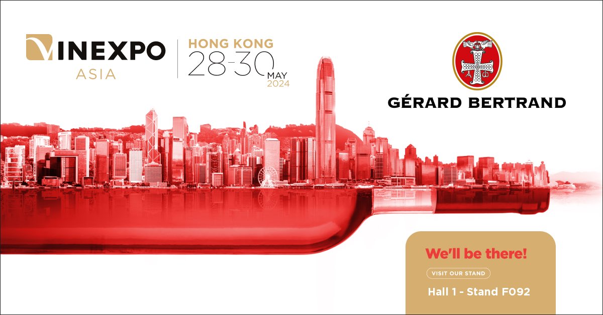 We look forward to seeing you again this year at Vinexpo Asia! Discover our wines, unique know-how and vision of viticulture, respectful of its environment, Hall 1 Stand F092, from May 28 to 30 🌿 #wine #vin #gerardbertrand #vinexpo