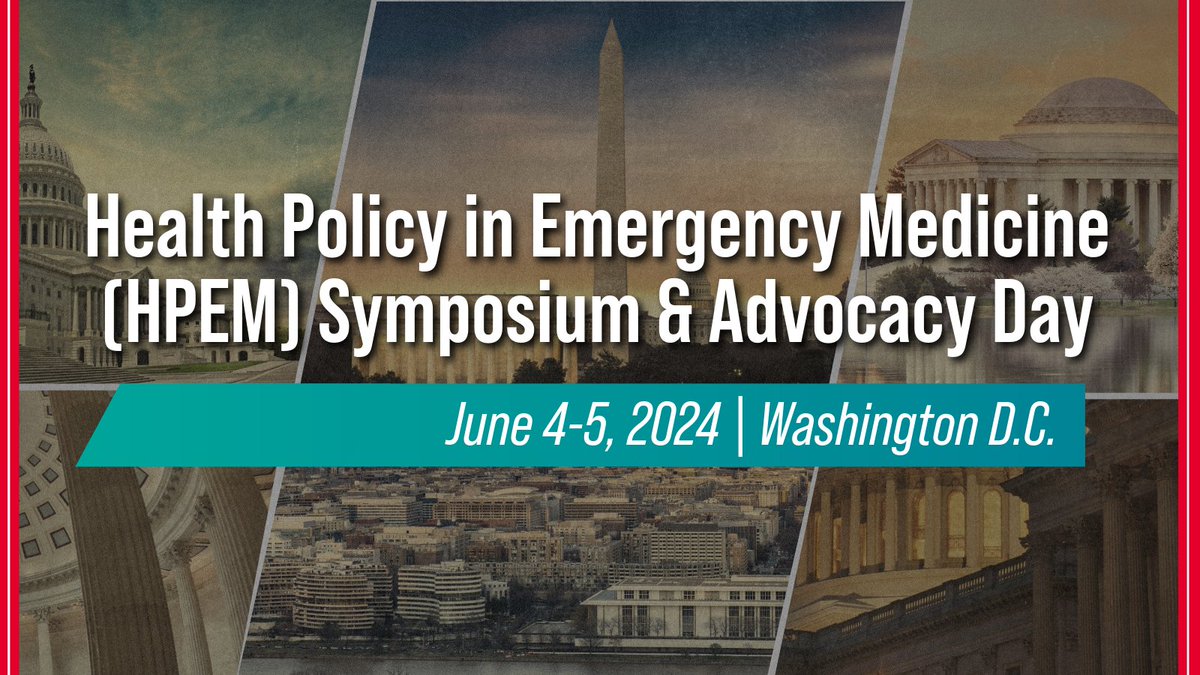 🚨 AAEM Members! Join us for the FREE HPEM Symposium and Advocacy Day, June 4-5, 2024, in D.C. Shape emergency medicine policy! 
 
Learn More &amp; Register: aaem.org/hpem/ 
#AAEM #EmergencyMedicine #HPEM2024