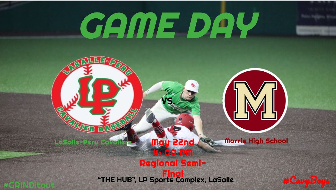 Cavalier Baseball (@cavy_boys) on Twitter photo 🚨⚾️Regional Semi-Final⚾️🚨
Calling all LP fans, come out today and support the boys as they take on Morris. 4pm first pitch at “THE HUB” <a href="/LPHS_Activities/">LP Athletics & Activities</a> <a href="/LPCavaliers/">LP High School</a> <a href="/RightRowdy/">TheRowdyRight</a> <a href="/KevinRChlum/">Kevin Chlum</a> <a href="/NewsTrib/">La Salle NewsTribune - Shaw Local</a> #GRINDitout #CavyBoys 🚨⚾️Regional Semi-Final⚾️🚨
Calling all LP fans, come out today and support the boys as they take on Morris. 4pm first pitch at “THE HUB” <a href="/LPHS_Activities/">LP Athletics & Activities</a> <a href="/LPCavaliers/">LP High School</a> <a href="/RightRowdy/">TheRowdyRight</a> <a href="/KevinRChlum/">Kevin Chlum</a> <a href="/NewsTrib/">La Salle NewsTribune - Shaw Local</a> #GRINDitout #CavyBoys