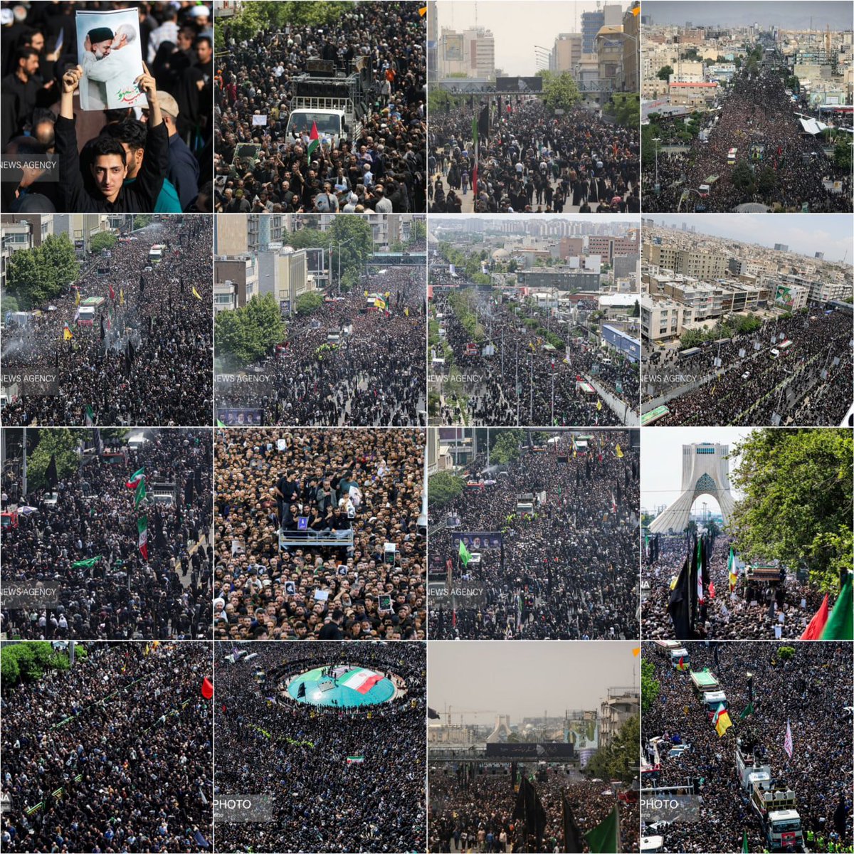 The funeral of President Raisi and his companions in different cities of Iran.