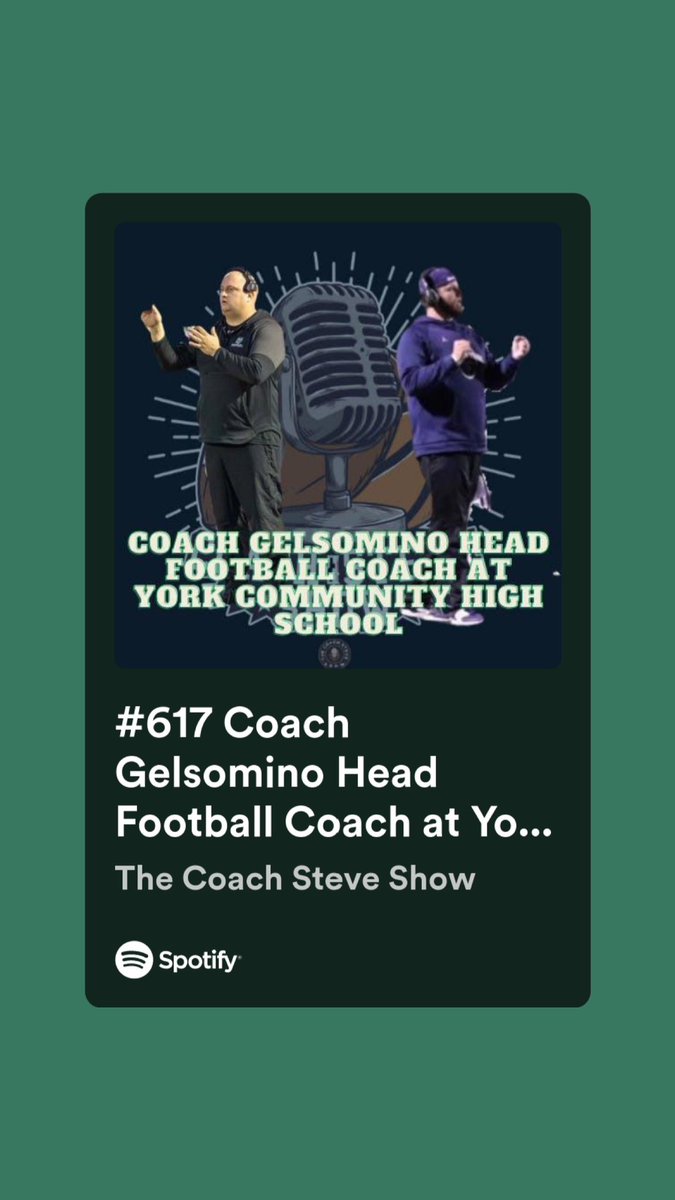 Ep. 617! @DonGelsomino joins the show! We discuss taking over as head coach at York after being the defensive coordinator. Changing around a program. Importance of school support. And more! Video: youtu.be/spn5qt8Ulkk?si… Audio: podcasts.apple.com/us/podcast/the…