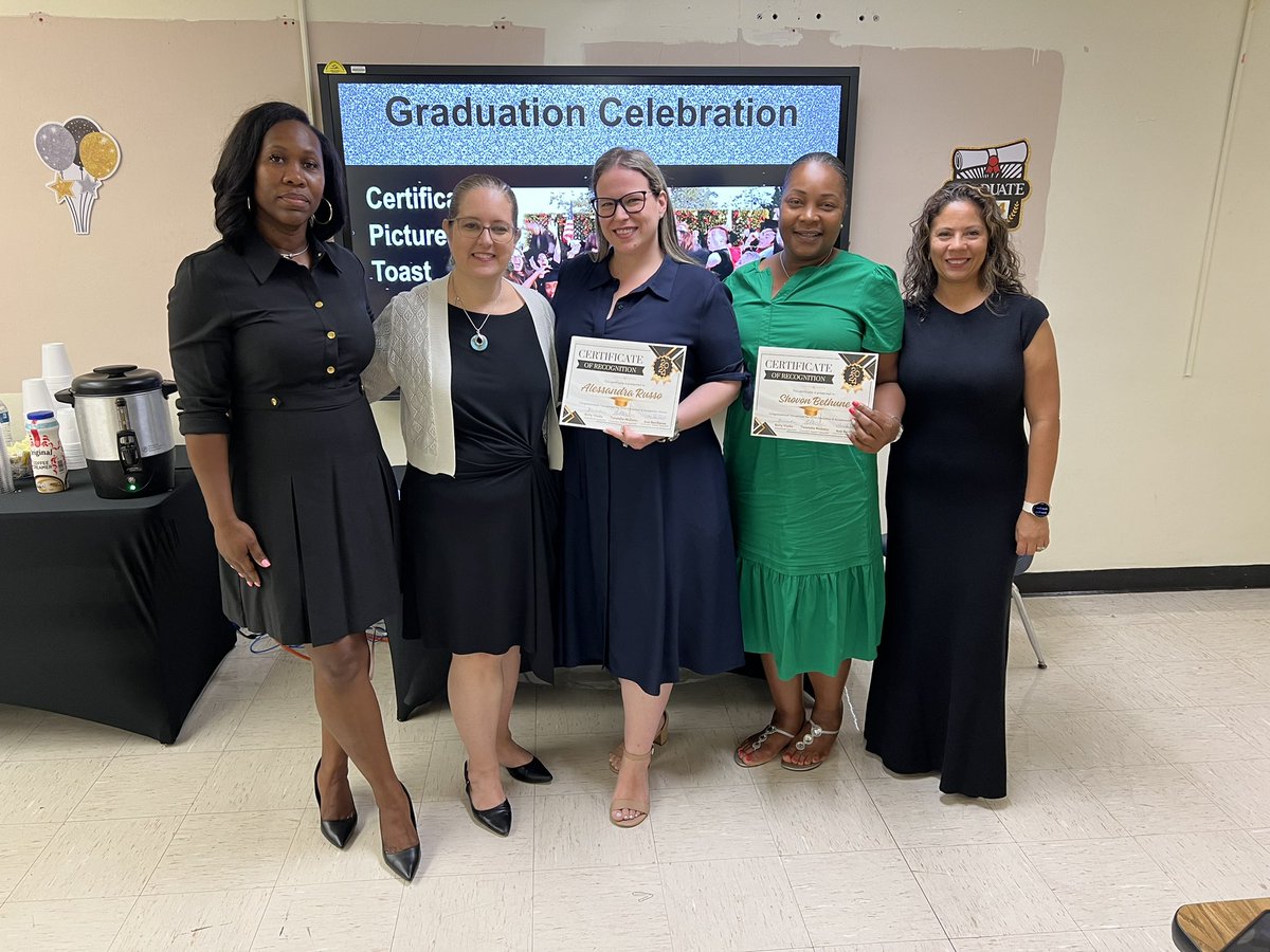 Celebrating a successful year of work by our graduation team. Grateful to Ms. Viada and Ms. Webster for their unwavering support @MDCPSETO @lisagarcia_lisa