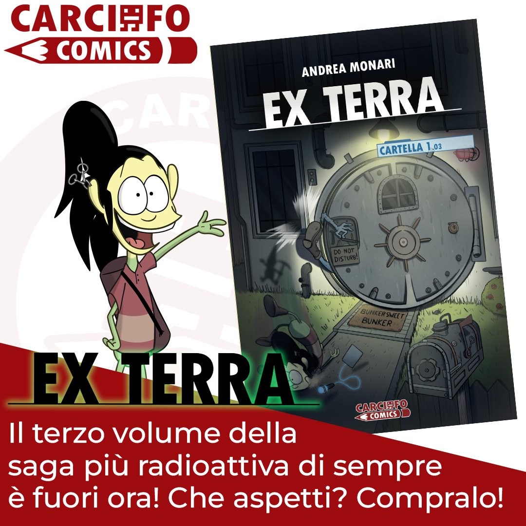 Benvenuti in un mondo post-apocalittico come non l'avete mai visto!  Con EX TERRA di Andrea Monari, un fumetto della Carciofo Comics, ci trasportiamo in un'avventura al di là dell'immaginazione! 🚀
#ExTerra #CarciofoComics #AndreaMonari #Yellogre