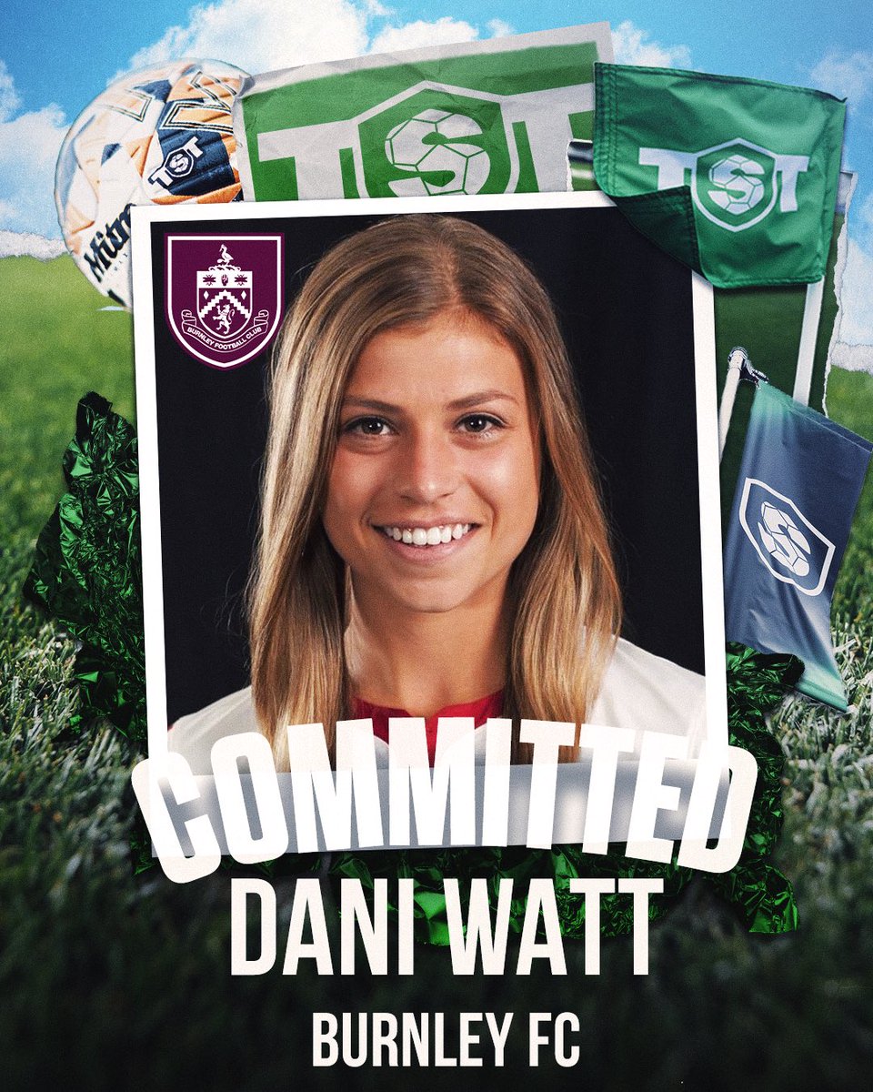 SO MANY WATTS PLAYING FOR BURNLEY‼️ @danirhodes04 is officially committed to play with @BurnleyFCWomen at TST in two weeks! BE THERE TO SEE DANI AND KEALIA OUT ON THE PITCH: tst7v7.com/tix