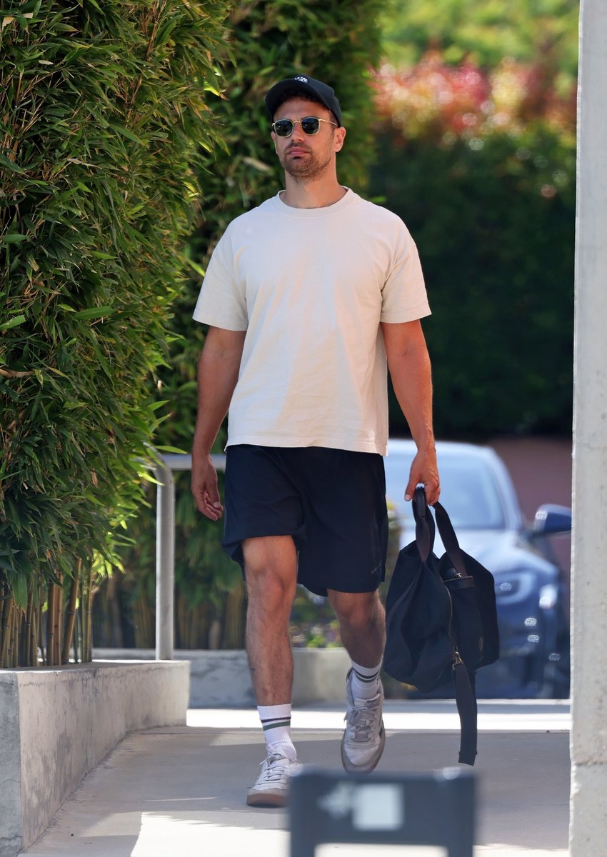 Theo James is seen in Los Angeles, California.